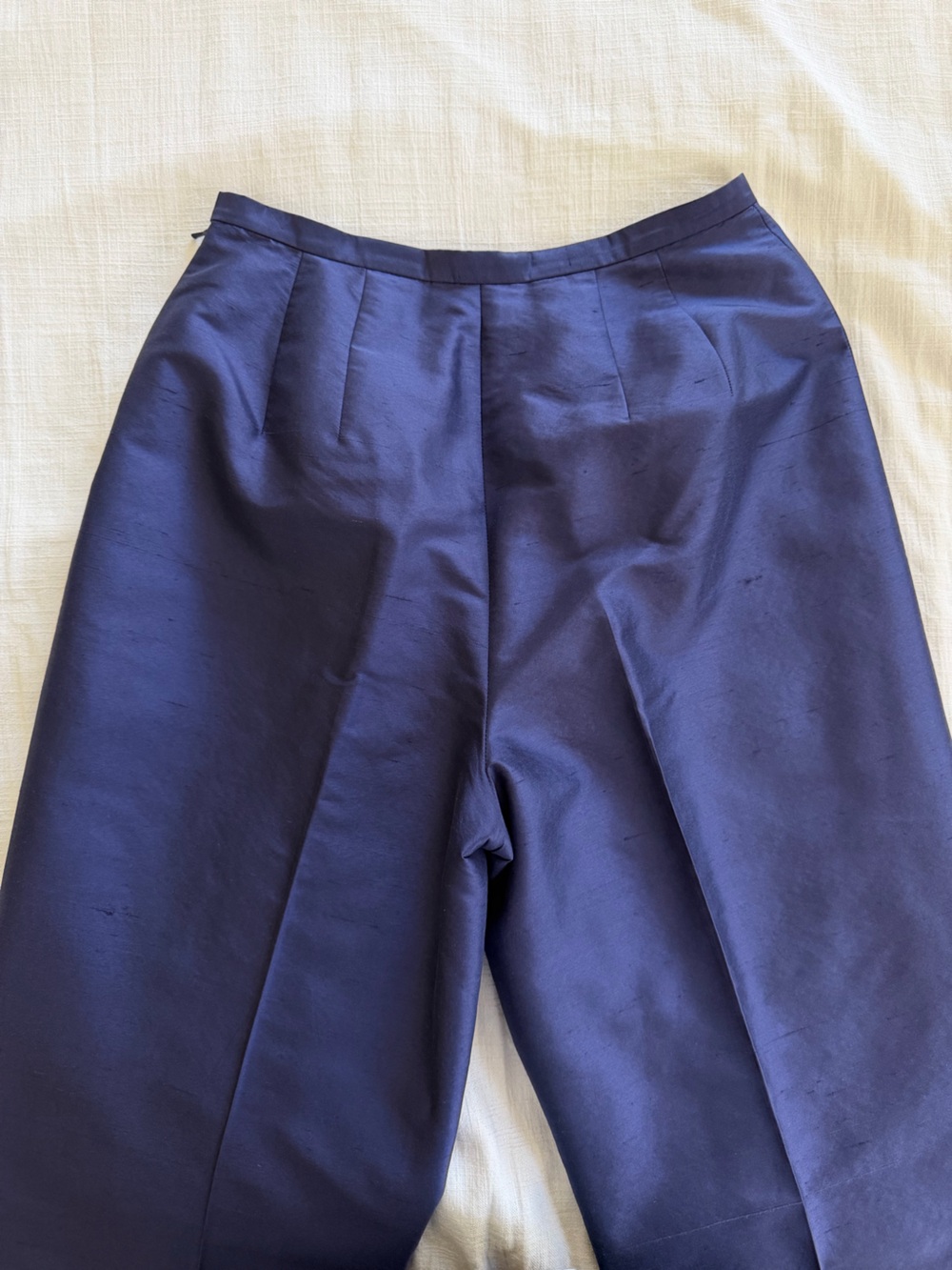 Talbots 100% Silk Shantung Pants Purple Size 4 - Picture 3 of 13